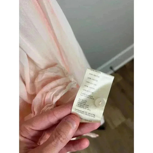 Pilcro Anthropologie Noemie Pink Tie Dye Button Up Shirt Flowy Lightweight L - Picture 10 of 11